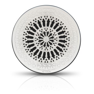 1 - Soprammobile Rosone Basilica di Collemaggio L'Aquila Argento 925 Gioielli d'Arte Luca Silvestri cod. LS0114/1 cm 7