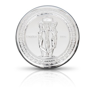 1 - Medaglione 12 cm Fontana Luminosa L'Aquila Argento 925 Gioielli d'Arte Luca Silvestri cod. LS0104/2
