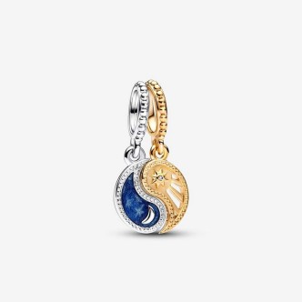 1 - Charm donna Pandora sole e luna divisibile 762678C01 Argento 925