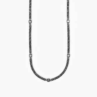 1 - Collana uomo Argento 925 Mabina con pietra ematite 553687