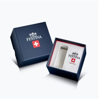 1 - Orologio uomo solo tempo Festina Swiss Made fondo grigio F20016/1 vetro zaffiro cinturino in pelle