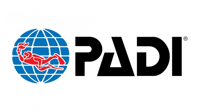 Logo dell’Associazione PADI, associazione per la formazione di istruttori subacquei professionali.