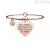 Bracelet Kidult 731357 steel 316L PVD RoseGold heart with crystals Love collection