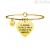 Bracelet Kidult 731354 steel 316L PVD Gold heart with crystals Love collection
