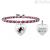 Bracelet Kidult 731450 steel 316L with Agate heart pendant with enamel Love collection