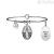 Kidult bracelet 731060 316L stainless steel Virgin Mary pendant with crystals Spirituality collection.