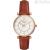 Fossil watch woman analog leather strap model Carlie ES4428