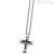 Zancan EHC051 necklace in 316L steel cross pendant with black spinels Hi Teck collection