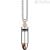 Zancan Man EHC014 necklace in 316L stainless steel and black spinel pendant with bullet Hi Teck collection