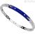 Zancan man EHB103 bracelet in stainless steel 316L with blue spinels and white sapphires Hi Teck collection