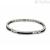 Zancan man EHB086 bracelet in stainless steel 316L with black spinels Hi Teck collection