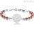 BHK219 Brosway bracelet with red jasper stones and Sacred Heart pendant in steel Chakra collection
