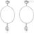 Hoop Earrings Brosway BDY24 in steel with Swarovski Destiny collection