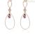 Brosway BDY23 drop earrings in PVD steel Rose gold with Swarovski Destiny collection