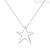BSB03 Brosway star necklace in brass and white zircons Sublime collection