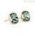 Brosway BRT27 earrings in PVD Gold and Swarovski green N-Tring collection
