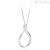 Brass Brosway BBN01 necklace with white zircons pavé Ribbion collection