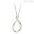 Brosway BBN02 necklace in PVD brass Rose gold with white zircons pavé Ribbion collection