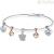 Bracelet Roberto Giannotti GIA335 hearts and angel in white and rosé silver with zircons