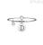 Bracelet Kidult 231555D steel 316L pendant with letter D and crystals collection Symbols