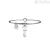 Kidult bracelet 231551 cornet pendant in 316L steel and crystals Symbols collection