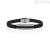 Breil TJ2609 bracelet in black leather with steel element Snap collection