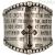 Pietro Ferrante unisex ring AA2864 / XL in Bronze with silver finish Pesky collection