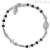 BROBG3 unisex Amen bracelet in 925 silver with gray crystals