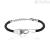 Men's Breil TJ2411 bracelet in Bilux steel with black cordura strap. Length 16 cm with lobster clasp