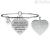 Kidult bracelet 731059 316L steel heart pendant with crystals Love collection