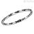 Zancan EHB137 bracelet in stainless steel 316L and black spinels Hi Teck collection