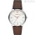 Watch Emporio Armani steel only time man analog leather strap AR11173
