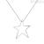 Brosway BSB01 star necklace in rhodium plated brass Sublime collection