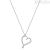 BBN07 Brosway heart necklace in rhodium plated brass and white cubic zircons Mini Ribbion collection
