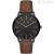 Emporio Armani watch steel only time analog man leather strap AX2706 Exchange Cayde