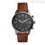 Watch Fossil man Chronograph analogue leather strap FS5522 Townsman