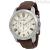Watch Fossil man steel Analog chronograph leather strap FS4735