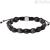 Bracelet Fossil JF03100040 in steel with beads of Hematite Vintage Casual