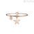 Kidult bracelet 731023 starfish pendant in stainless steel 316L PVD rose gold with crystals collection Animal Planet