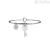 Bracelet Kidult 231558 key pendant in 316L steel with crystals Symbols collection
