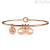 Bracelet Kidult 731039 infinite pendant in stainless steel 316L PVD rose gold with crystals collection Symbols