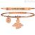 Bracelet Kidult 731037 pendant with angel in stainless steel 316L PVD rose gold with crystals collection Spirituality