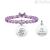 Kidult bracelet 731129 316L steel with Amethyst stone pendant with girl Family collection