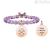 Kidult 731130 bracelet in 316L steel PVD Rose Gold with Amethyst stone pendant with Mum Family collection