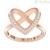 Rose gold plated Swarovski 5113590 ring with Cupidon collection crystals