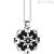 Zancan man necklace EXC548 with wind rose in Sterling Silver and black spinels Regata Kompass collection