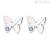 Nomination Earrings 021308/003 Silver 925 Butterfly collection