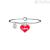 Kidult bracelet 731608 316L steel red heart Love collection