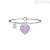 Kidult 731609 316L steel bracelet, purple heart, Love collection