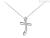 DonnaOro cross necklace DHPF7368.002 White Gold with diamonds Luce collection